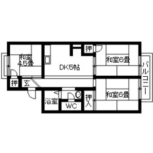 メゾン・ドゥ・パサージュ【107号室】の間取り