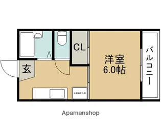 1Kの間取り画像