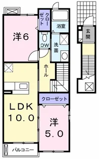 プラシード【2階】の間取り