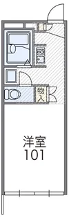 レオパレス東住吉【2階】の間取り