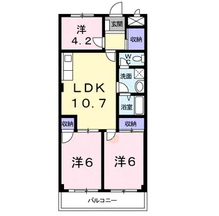 アレーゼF【4階】の間取り