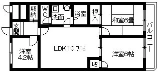 アレーゼF【2階】の間取り