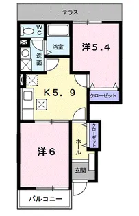 アロッジオ【1階】の間取り