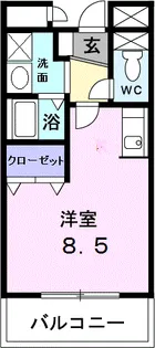 リーヴァ 神石【205号室】の間取り