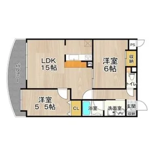 フェルザ住之江公園(旧住之江フタバビル)【5階】の間取り