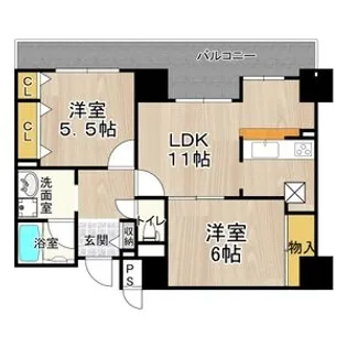 フェルザ住之江公園(旧住之江フタバビル)【4階】の間取り
