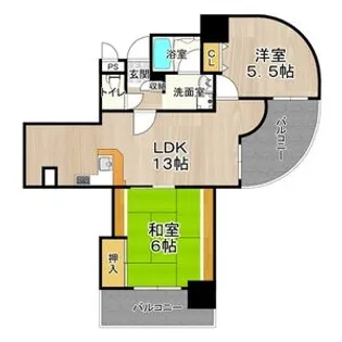 フェルザ住之江公園(旧住之江フタバビル)【12階】の間取り