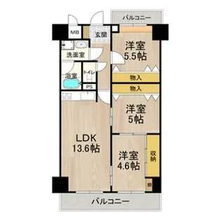 パークモダン住之江公園【1階】の間取り