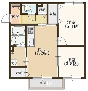 フィカーサ【203号室号室】の間取り