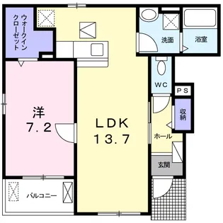 フィオーレ くみのき【1階】の間取り