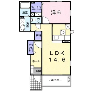 グランモデッサB【1階】の間取り