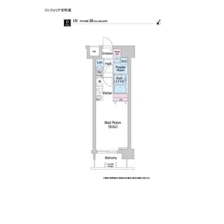 コンフォリア京町堀【0904号室】の間取り