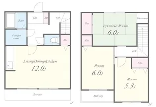 ツインコートいたくら【1階】の間取り