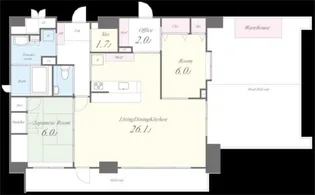 メゾンクラウン鷺洲【10階】の間取り