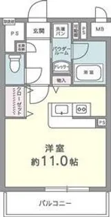 カルムクレール2.5.8【9階】の間取り