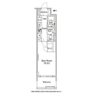 コンフォリア北堀江一丁目【0308号室】の間取り