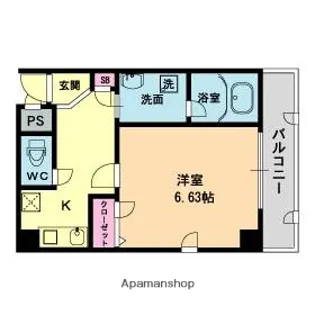 ジュネス関目高殿【2階】の間取り