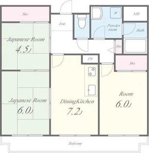 メゾン・エクセレント【4階】の間取り