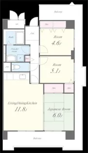 平野元町日興マンション【2階】の間取り
