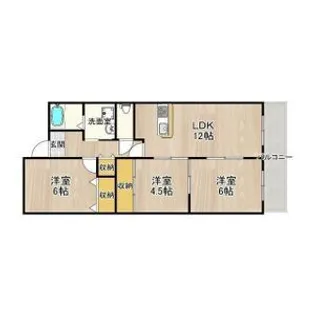 フォレスタ育和【3階】の間取り