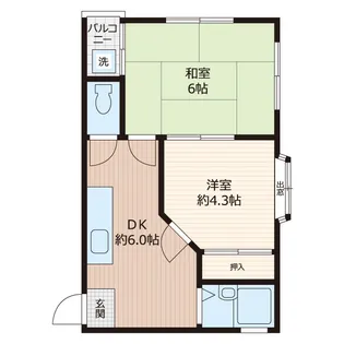 キャピタル住之江公園【104号室】の間取り