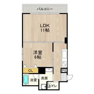 CITY SPIRE難波WESTⅡ(HERMITAGE NANB【302号室】の間取り