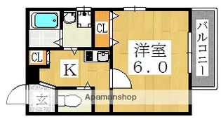 レジュール針中野【2階】の間取り