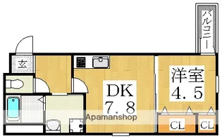 フジパレスアベリア【1階】の間取り