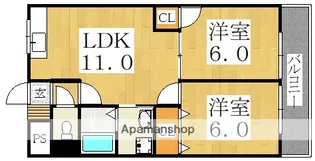 ハイムベルビー【4階】の間取り