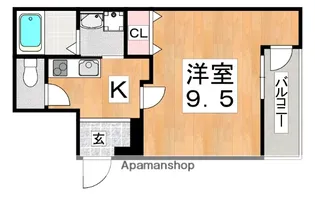 大阪府大阪市住吉区山之内3丁目【アパート】の間取り