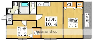 アルヴィータ鷹合【2階】の間取り