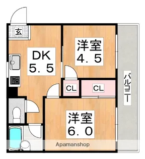春日マンション【1階】の間取り