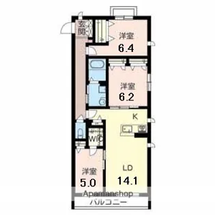 ShaMaisonGriinScent【3階】の間取り