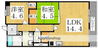 ラヴィ—タ南田辺【2階】の間取り