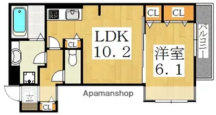 フローラ長居公園【1階】の間取り