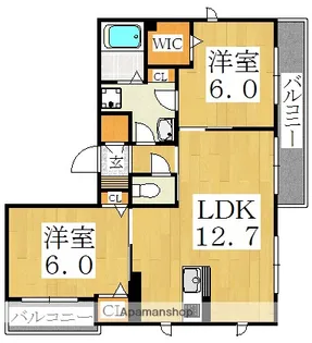 シャーメゾンブランシェ【2階】の間取り
