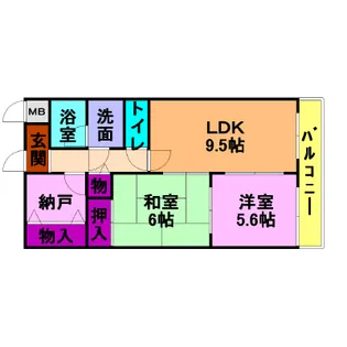 ディアコート【203号室】の間取り