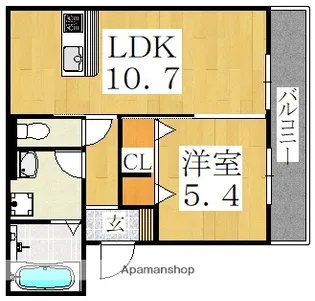 D−ROOM フォルチェ【1階】の間取り
