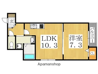 フジパレス山之内Ⅲ番館【3階】の間取り