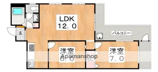 ロワール美章園【1階】の間取り