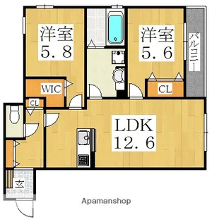 グランエスポワール寿【1階】の間取り