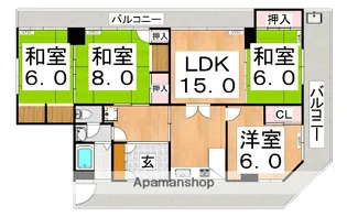 北野マンション【4階】の間取り