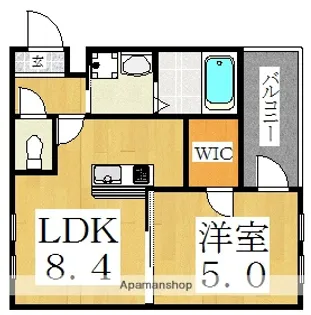 フジパレス昭和町【1階】の間取り