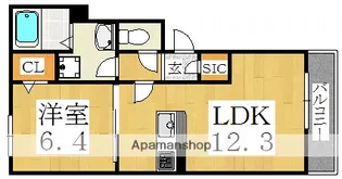 シャーメゾン針中野【2階】の間取り