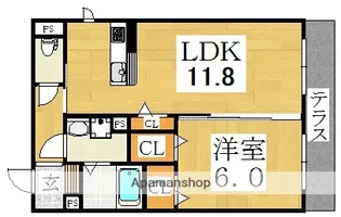 エクセレンス田辺【3階】の間取り