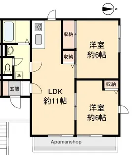 レトア白鳥【2階】の間取り