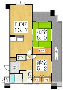 シエルピュール田辺【3階】の間取り