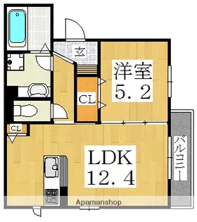 LAKESIDEYAMAKI【2階】の間取り