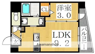 ケーアイコート南田辺【4階】の間取り