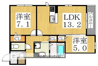 プレミール ボヌール【2階】の間取り